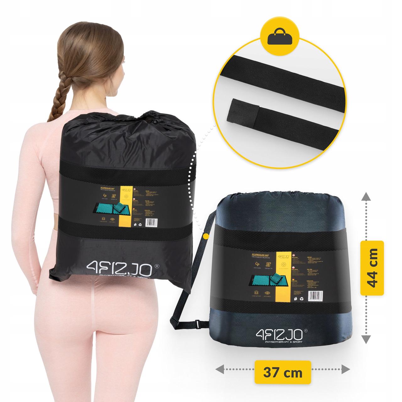 Килимок акупунктурний з подушкою 4fizjo Ergo Mat XL Аплікатор Кузнєцова Black/Blue (P-5907739313874) - фото 7