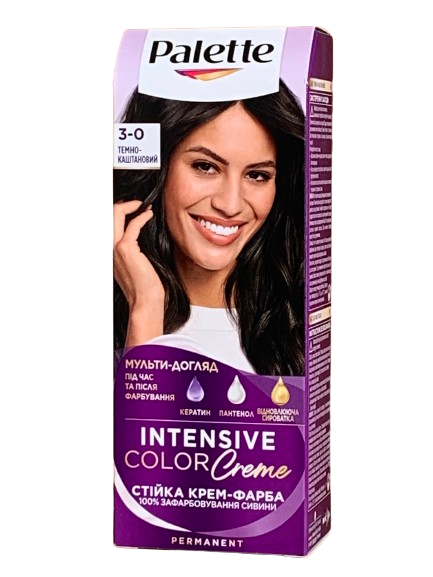 Фарба для волосся Palette 3-0 Темно-каштановий (10114) - фото 1