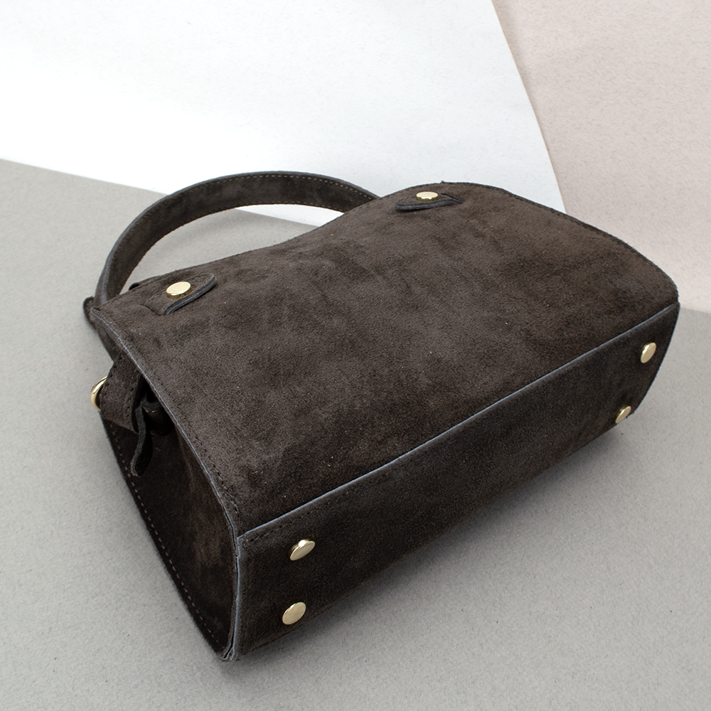 Сумка жіноча замшева Virginia Conti 03737 Шоколадний (2423598266) - фото 4 Сумка жіноча замшева Virginia Conti 03737 Шоколадний (2423598266) - фото 4