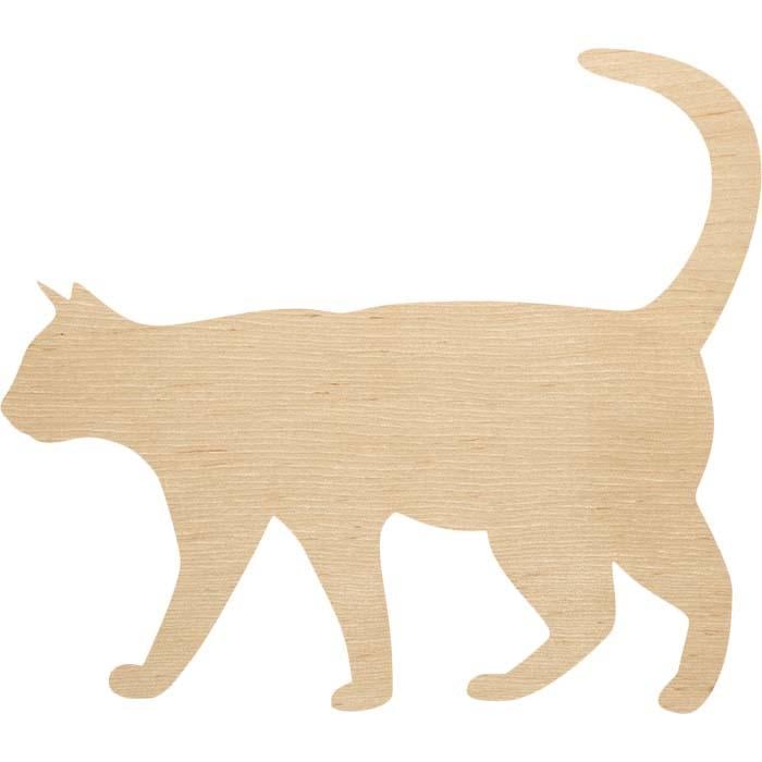 Заготовка из фанеры Кот Кошка №2 4x3,5 см (280920455)