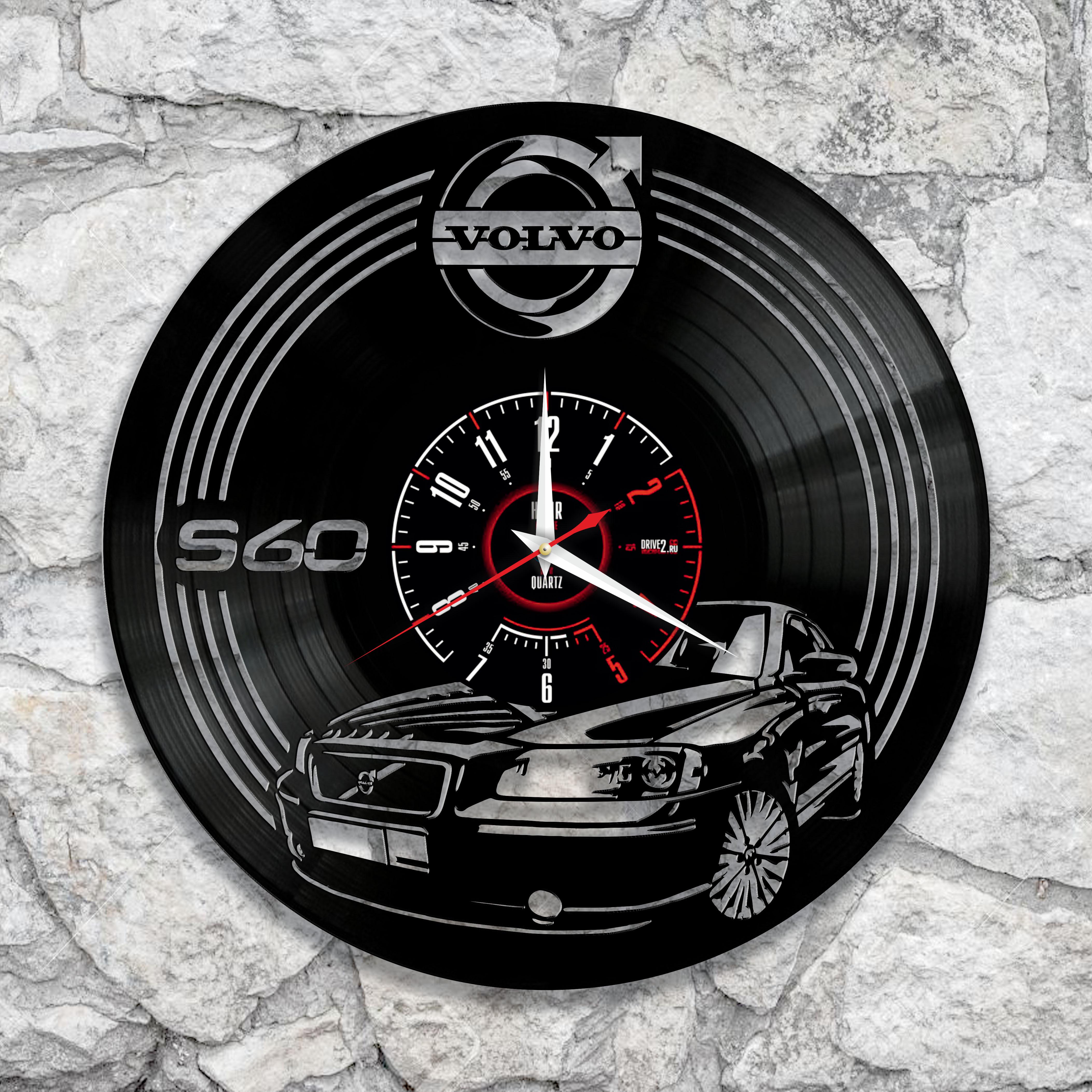 Часы настенные Volvo S60 3336 из виниловой пластинки