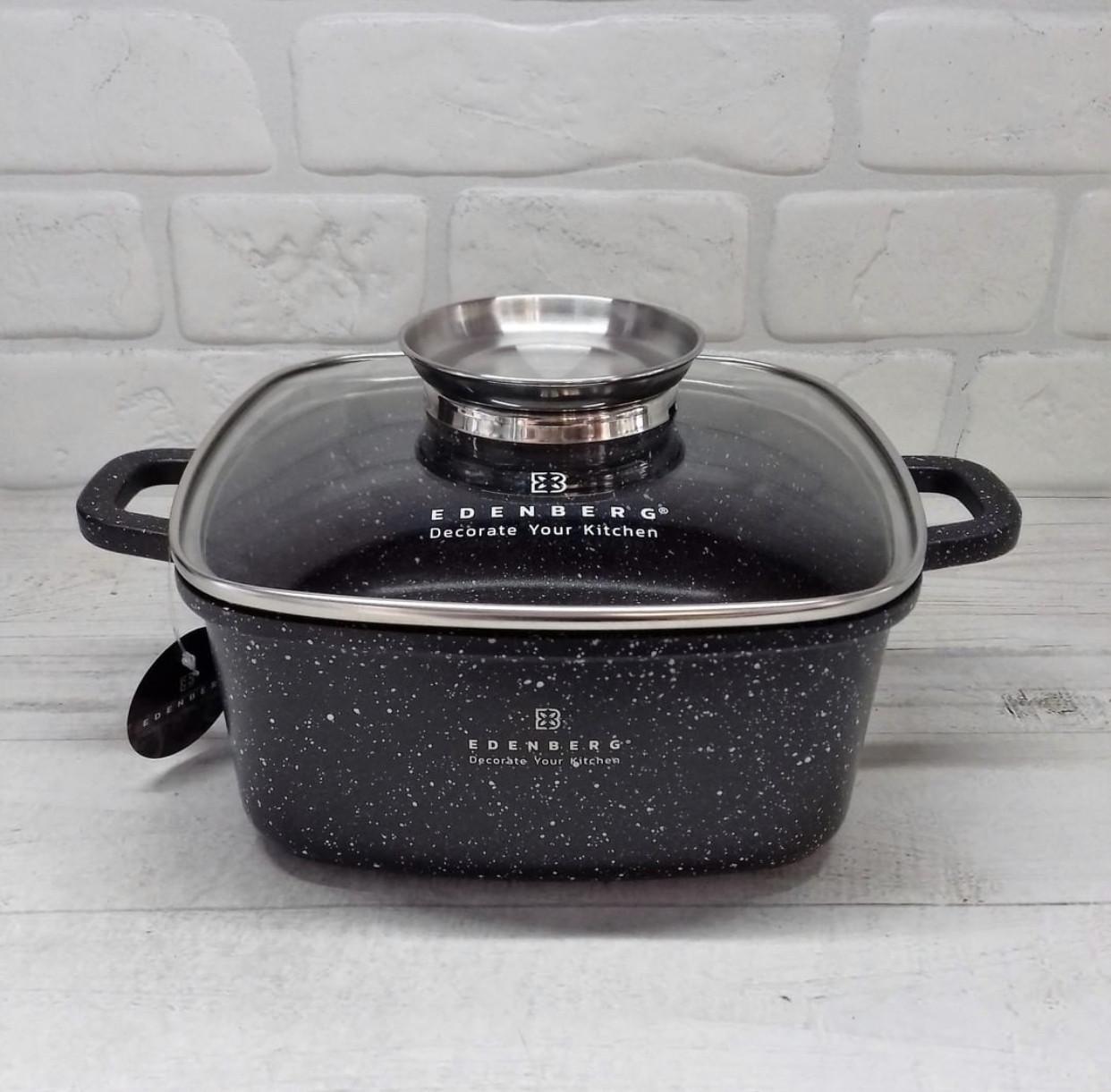 Набор кастрюль с мраморным антипригарным покрытием Edenberg EB-3986 10 пр. - фото 2 Набор кастрюль с мраморным антипригарным покрытием Edenberg EB-3986 10 пр. - фото 2