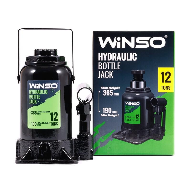 Домкрат гідравлічний телескопічний WINSO 12т 190-365 мм (170130)