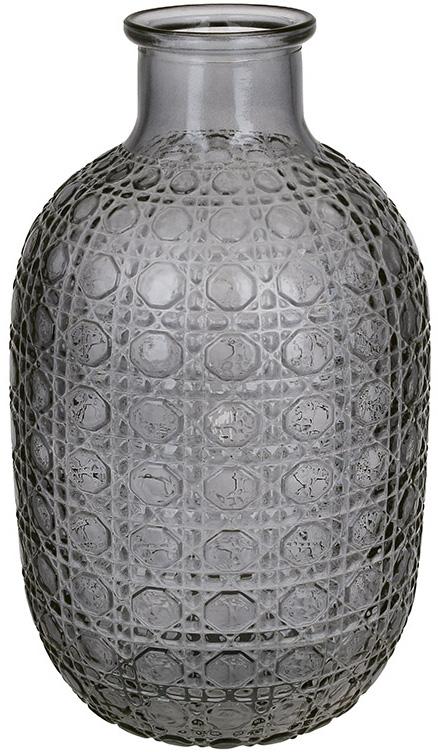 Ваза стеклянная Toulouse в форме бутылки 11х20,5 см Серый