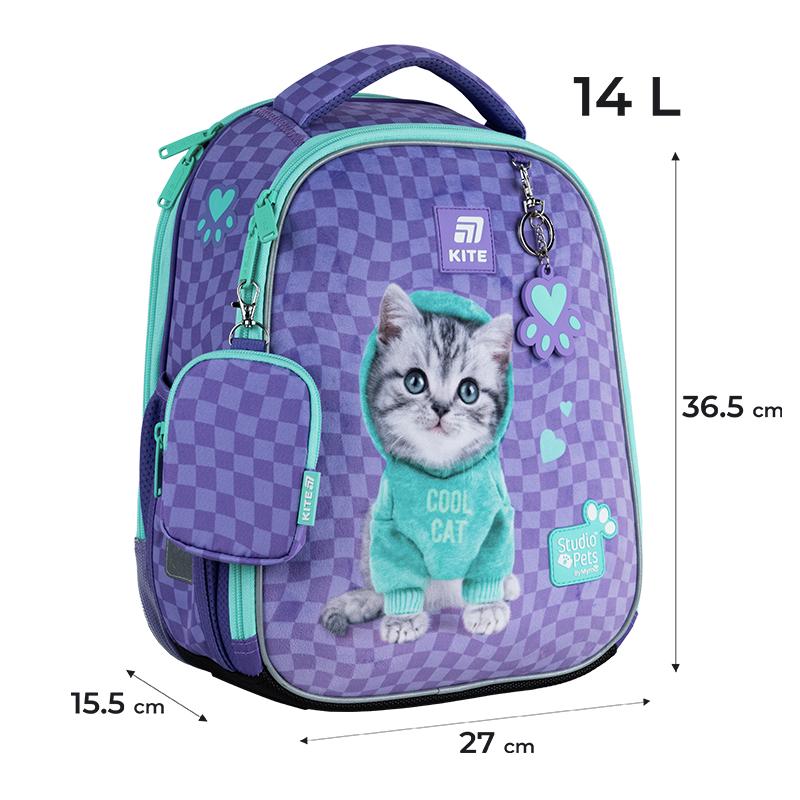 Школьный каркасный рюкзак KITE Education SP25-555S-2 Studio Pets с ортопедической спинкой (995386) - фото 16 Школьный каркасный рюкзак KITE Education SP25-555S-2 Studio Pets с ортопедической спинкой (995386) - фото 16