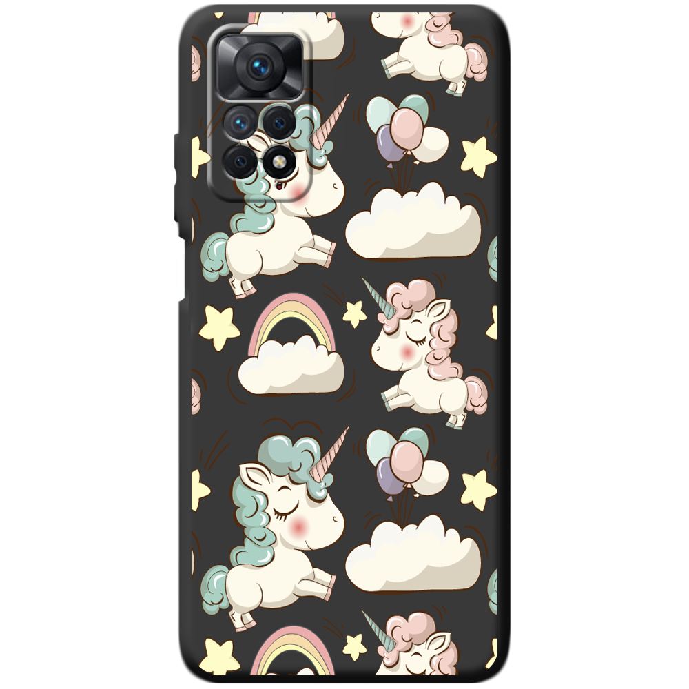 Чохол BoxFace Xiaomi Redmi Note 11 Pro Unicorns Чорний силікон (44185-cc2-44083)