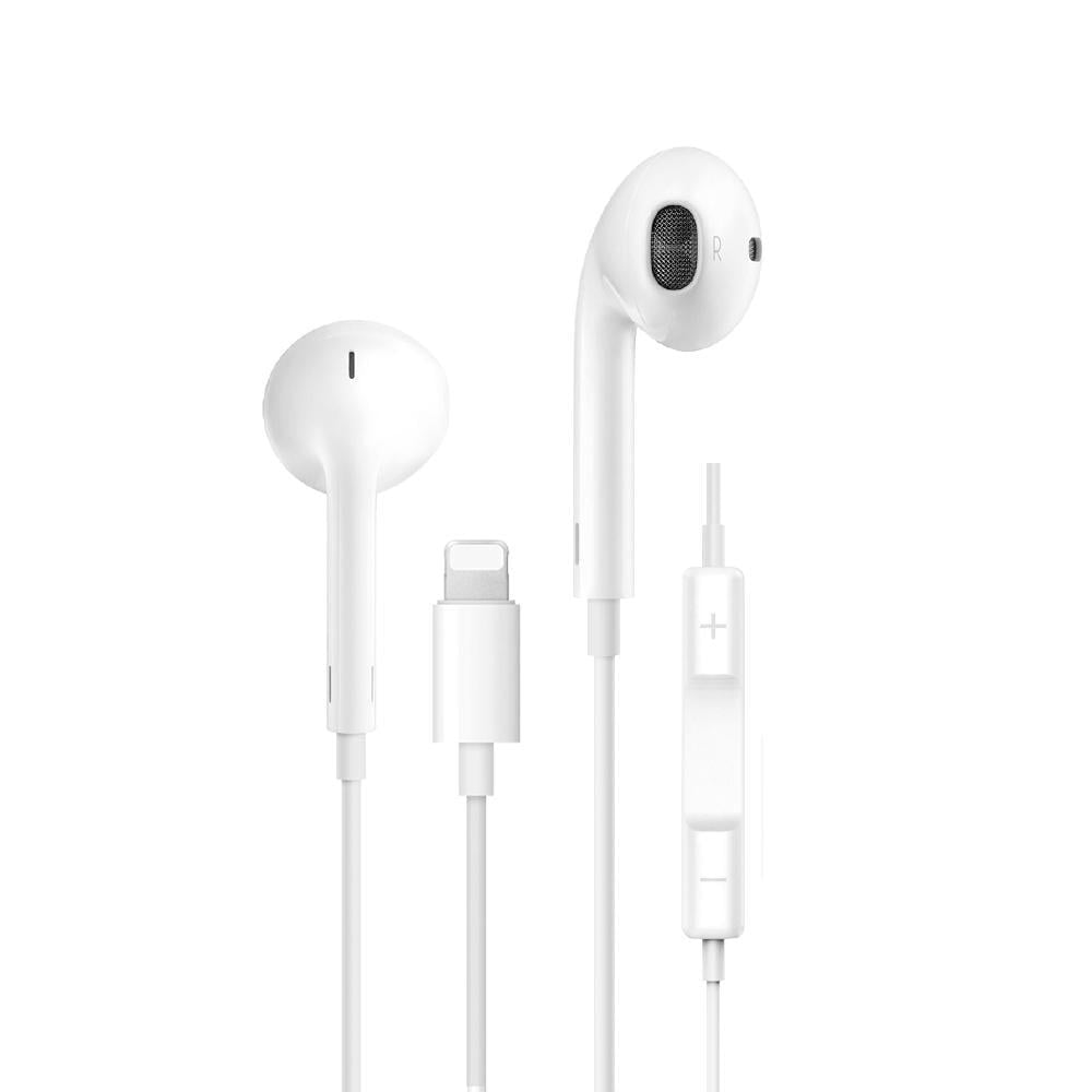 Наушники проводные WIWU EB302 Wired Earphone Lightning Bluetooth 1,2м White (6973218933054)