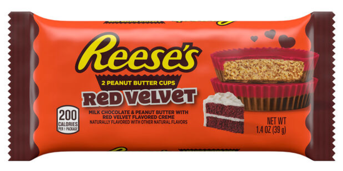 Цукерки Reese's Red Velvet Peanut Butter Cups 40 г (2589825914)