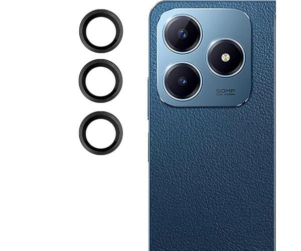 Защитное стекло с рамкой CD Pattern для Realme C63 на заднюю камеру Черный