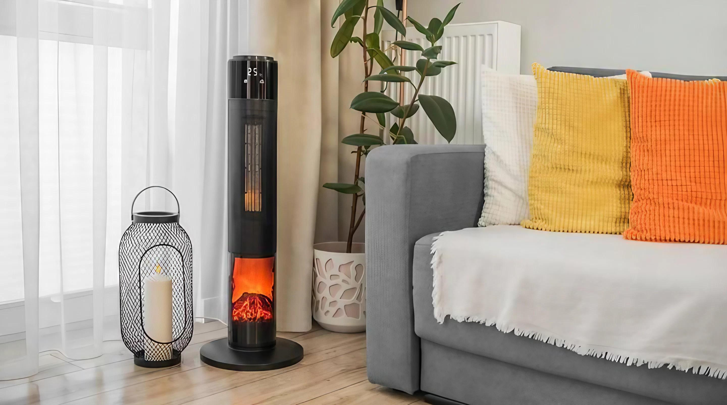 Тепловентилятор керамический колонный с имитацией камина (jtv6755) - фото 2 Тепловентилятор керамический колонный с имитацией камина (jtv6755) - фото 2