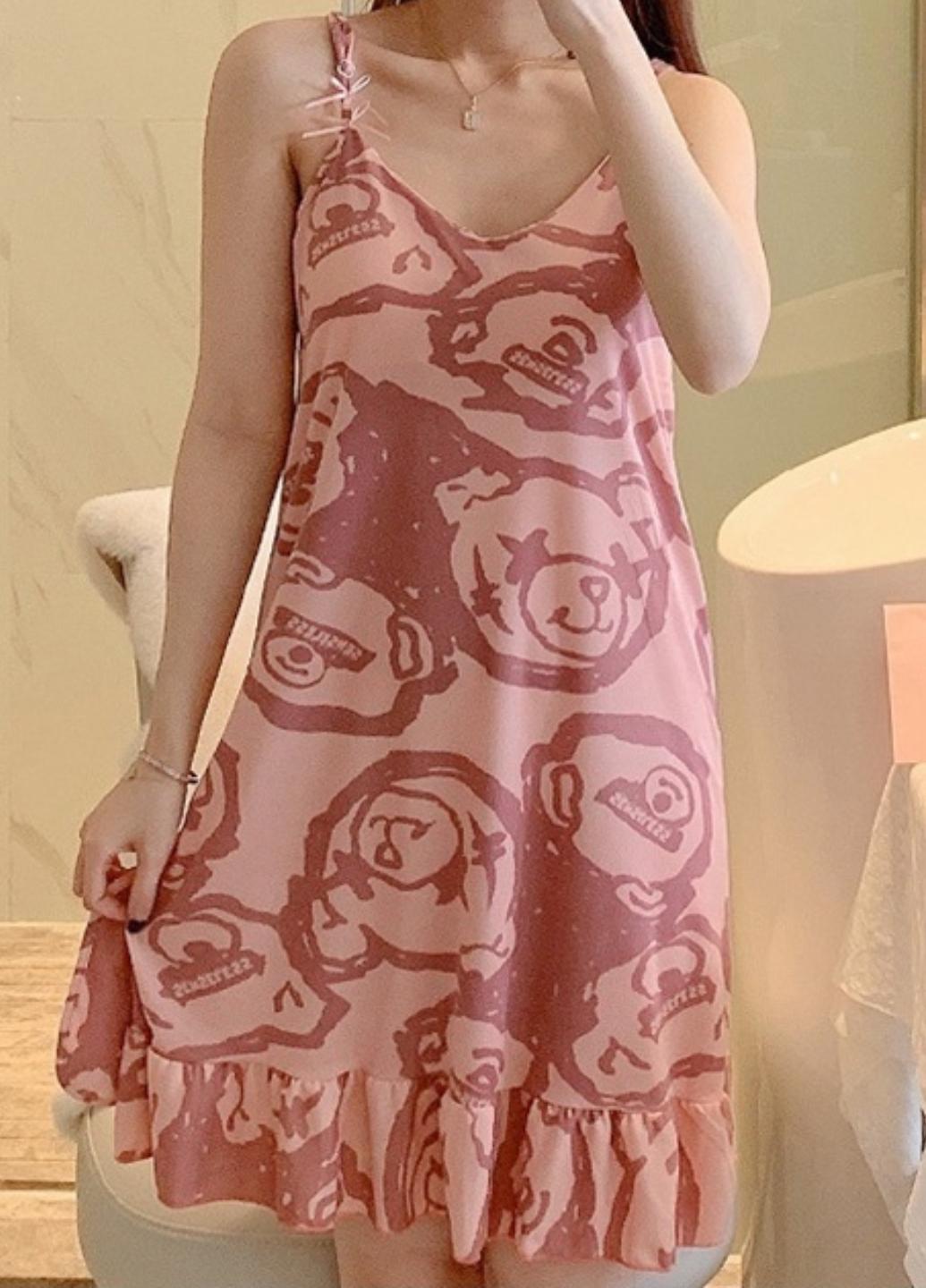 Ночная рубашка женская Colorful Home Style с подкладкой на груди M Розовый (1678-44-04) - фото 3