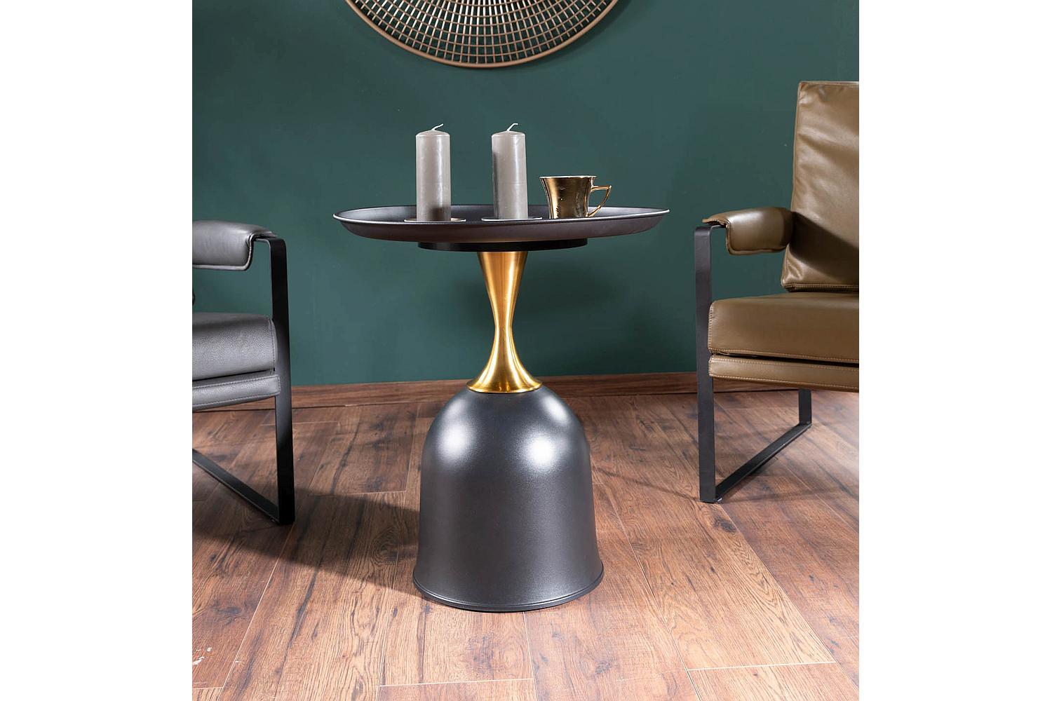 Журнальный столик Signal LIBRA 51 см Черный/Золотой (LIBRACZL51) - фото 3 Журнальный столик Signal LIBRA 51 см Черный/Золотой (LIBRACZL51) - фото 3