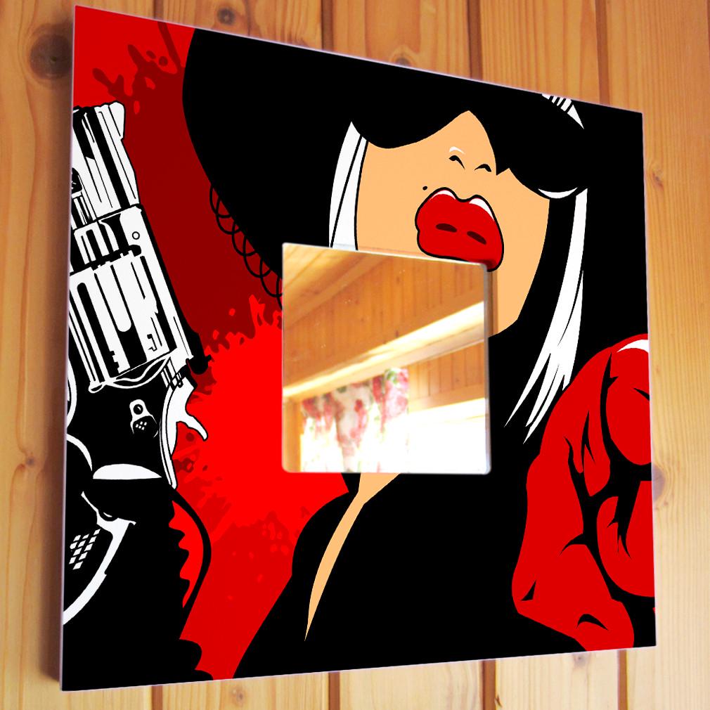 Зеркало на тему комиксов Мафия 260х260 мм (M03820)