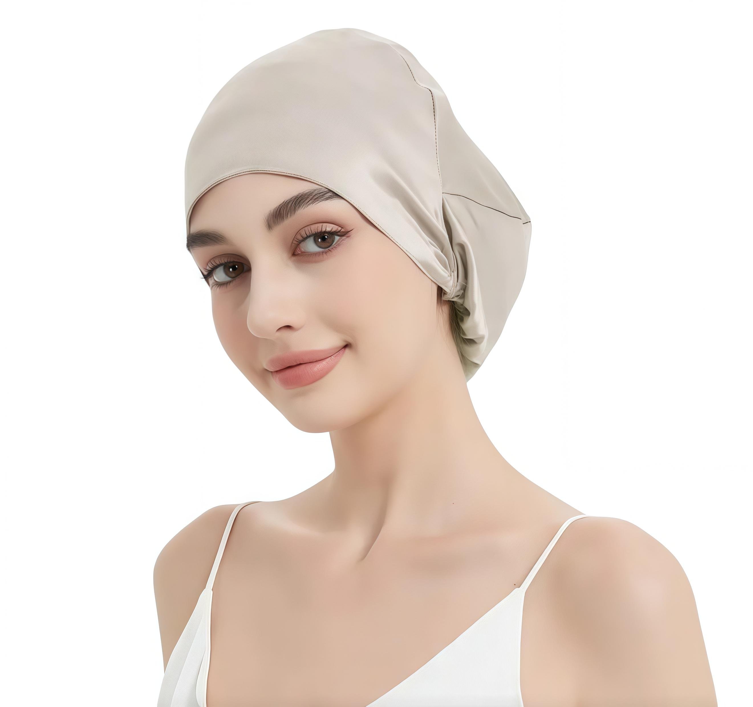 Шапочка шелковая ночная для сохранения прически Шампань (2233711)