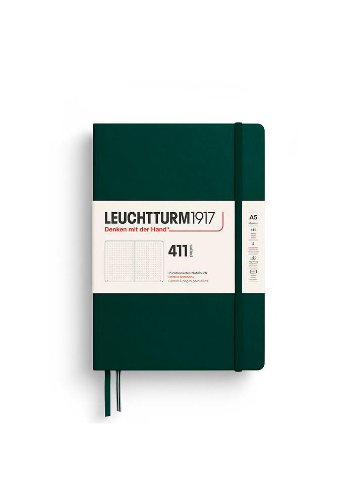 Блокнот Leuchtturm1917 средний точка Forest Green (372928)