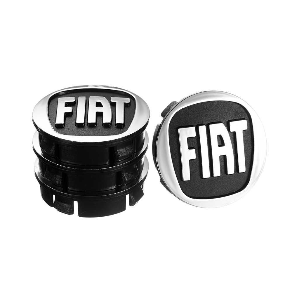 Заглушка колесного диска Fiat 60x55 мм 4 шт. Черный (00000044844)