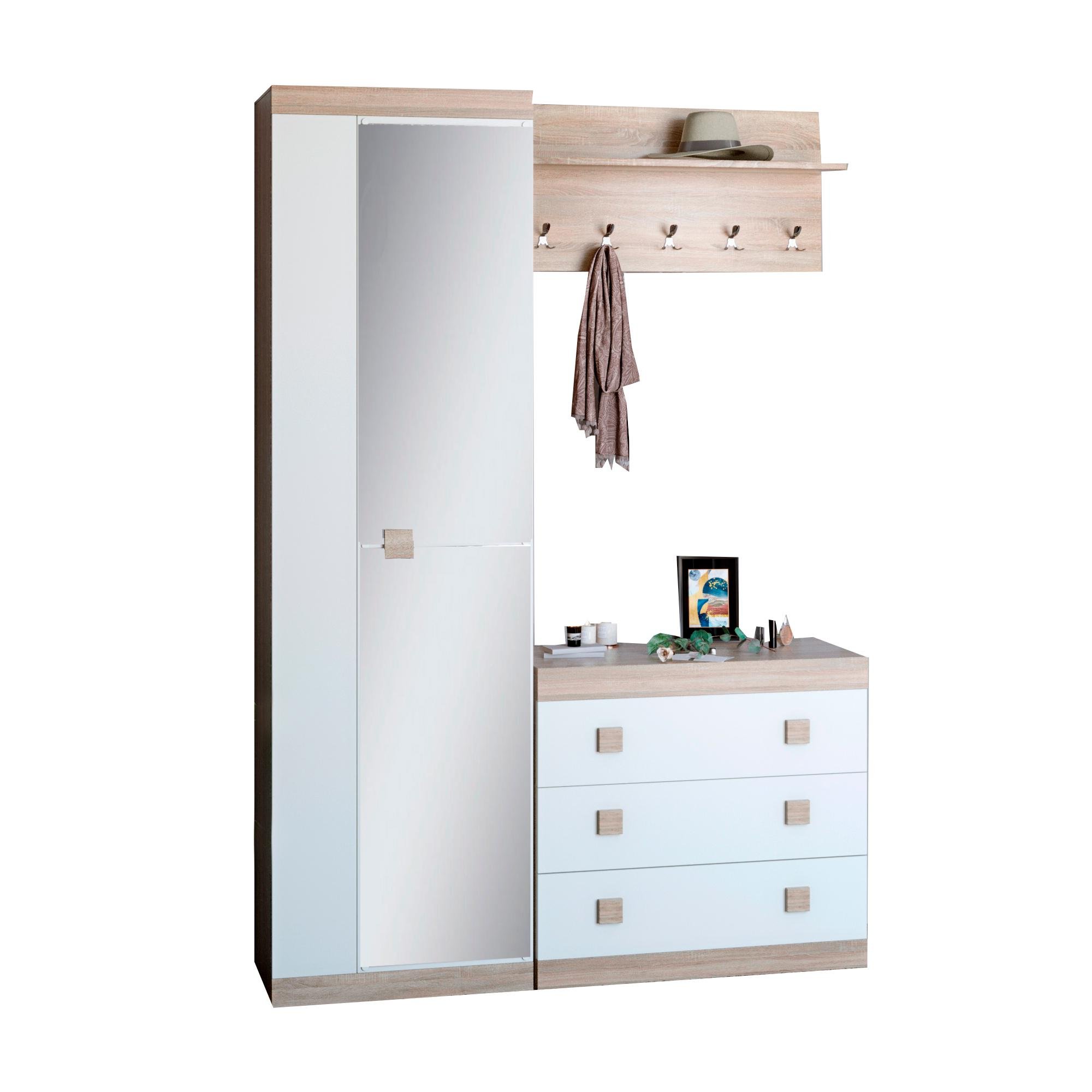 Прихожая модульная Эверест Соната 4 4 эл. Дуб Сонома/Белый (DTM-2196)