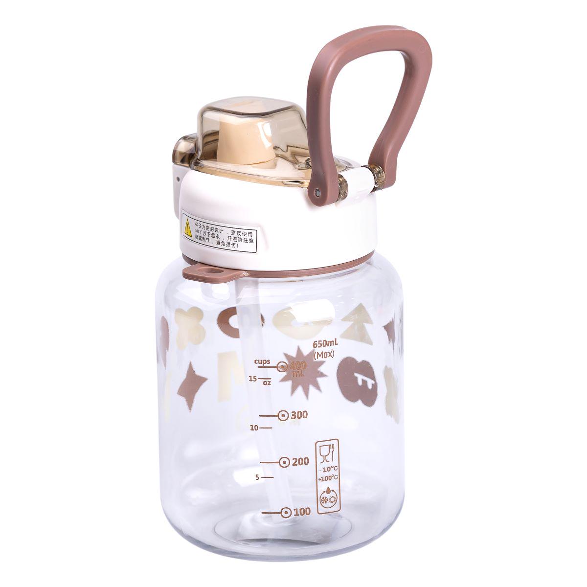 Пляшка для води дитяча на ремінці з трубочкою для дитини для спорту та школи 650 мл (6764) - фото 6 Пляшка для води дитяча на ремінці з трубочкою для дитини для спорту та школи 650 мл (6764) - фото 6