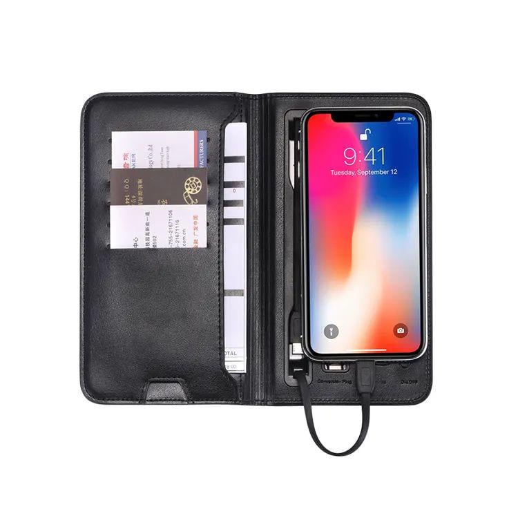 Портмоне з Power Bank на 6800 mAh з бездротовою зарядкою Чорний - фото 5 Портмоне з Power Bank на 6800 mAh з бездротовою зарядкою Чорний - фото 5