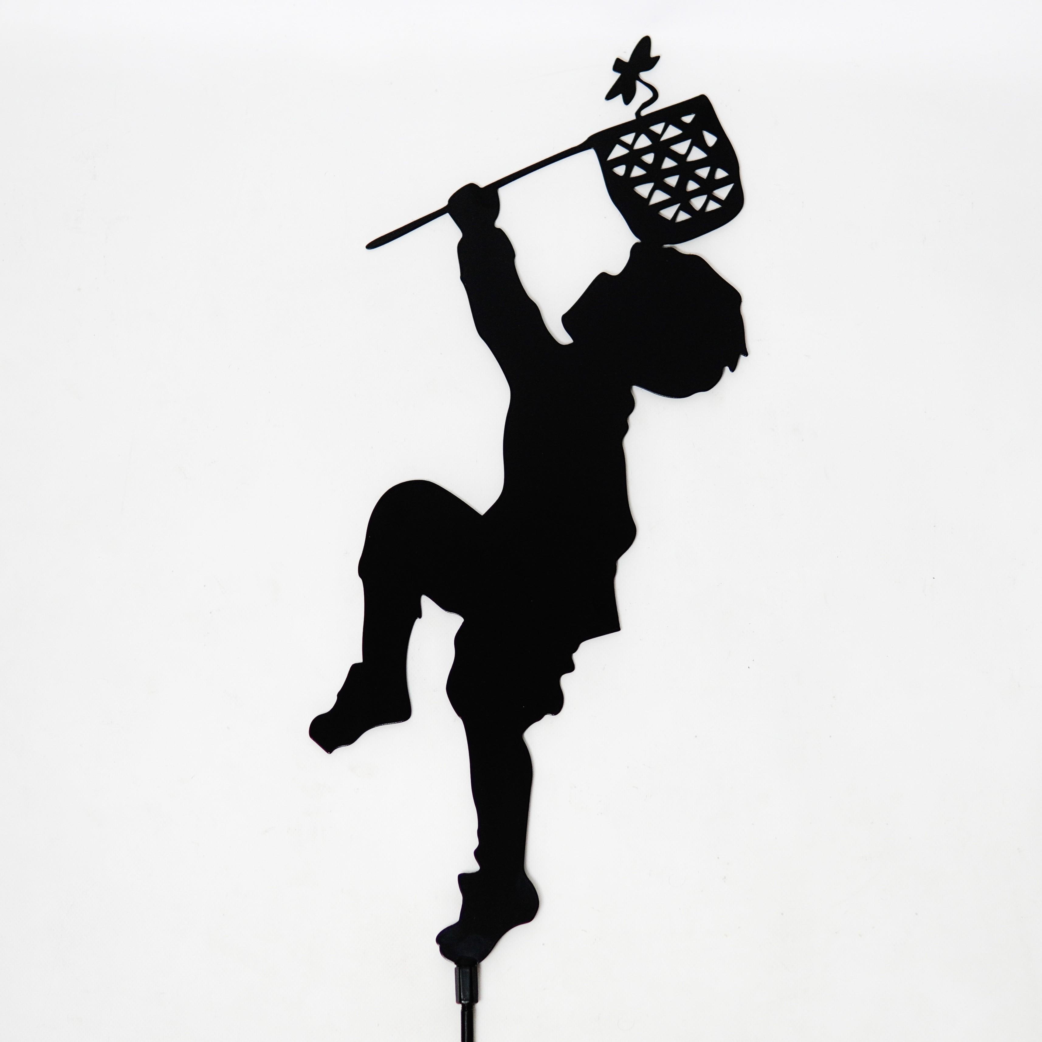 Садовая фигура Мальчик ловит бабочек сачком для сада/двора/клумбы (DCR007)