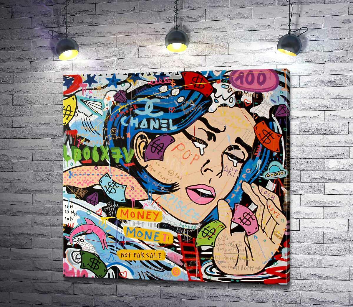Картина ArtPoster Тонущая девушка (Drowning girl) - Джисбар (Jisbar) 100x98 см Модуль №1 (000310)