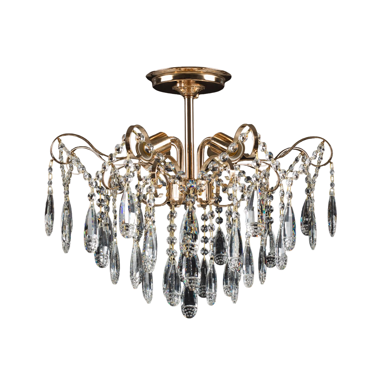 Люстра кришталева Свет на 4 лампи 7672/4 Золотистий