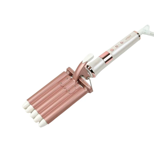 Плойка на п'ять хвиль VGR V-528 60 Вт з керамічним покриттям Білий (GR-05533)