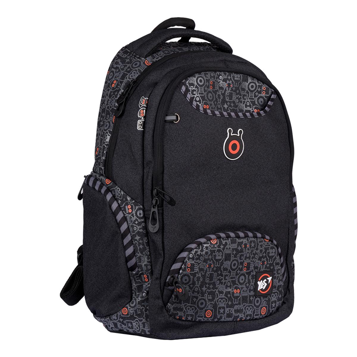 Рюкзак YES T-120 Mechanical monsters с пеналом Черный (552505) Рюкзак YES T-120 Mechanical monsters с пеналом Черный (552505)