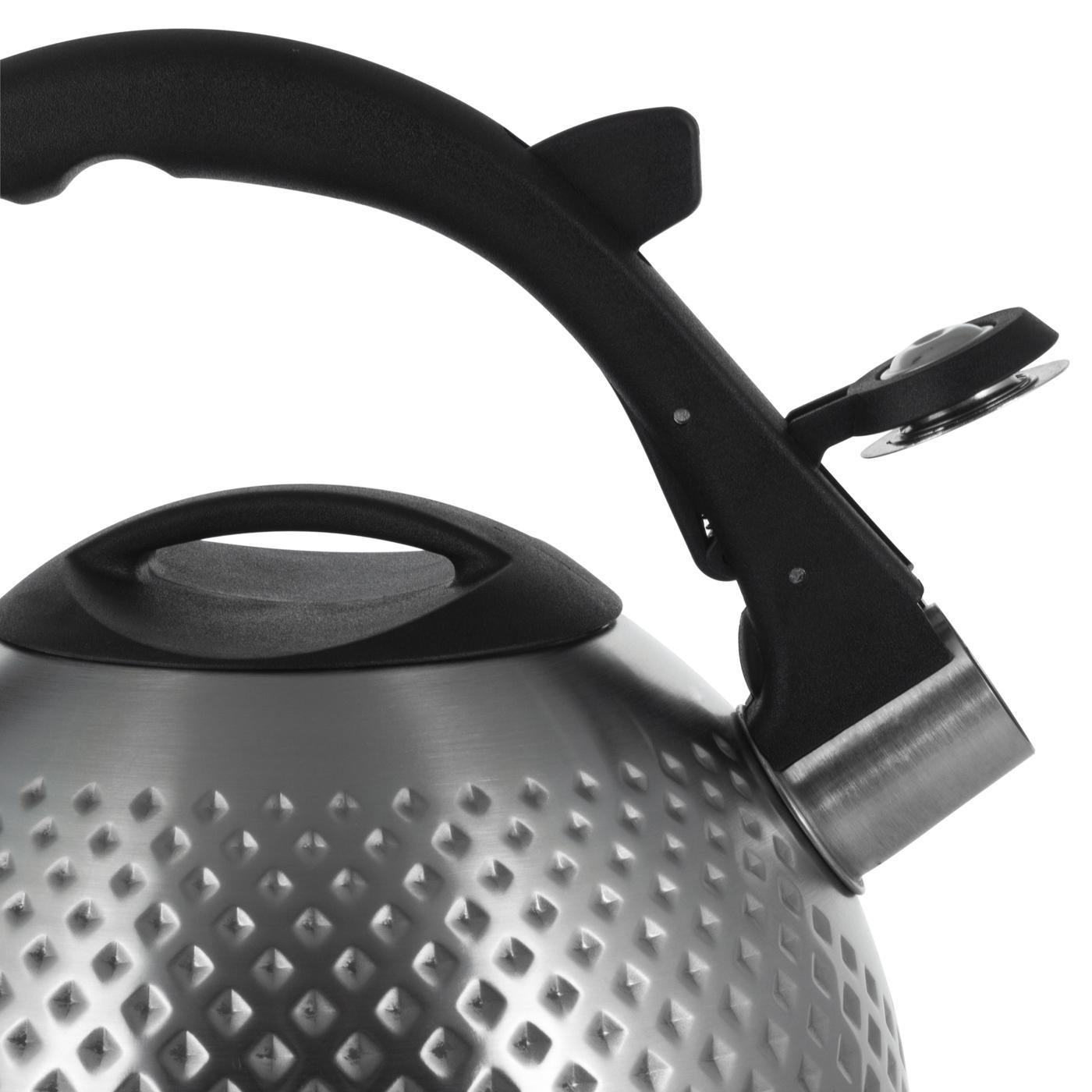 Чайник зі свистком та бакелітовою ручкою Ofenbach KM-100306 з нержавіючої сталі 2,7 л Сталевий (150-84-100306) - фото 4