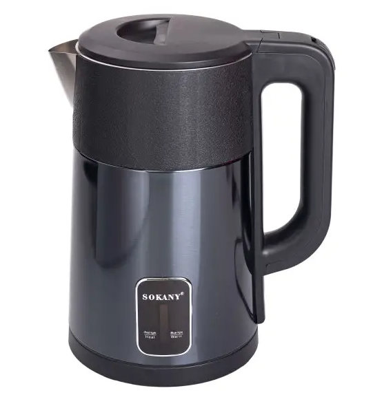 Електрочайник Sokany SK-09017 2,5 л 1500 Вт Чорний - фото 2 Електрочайник Sokany SK-09017 2,5 л 1500 Вт Чорний - фото 2