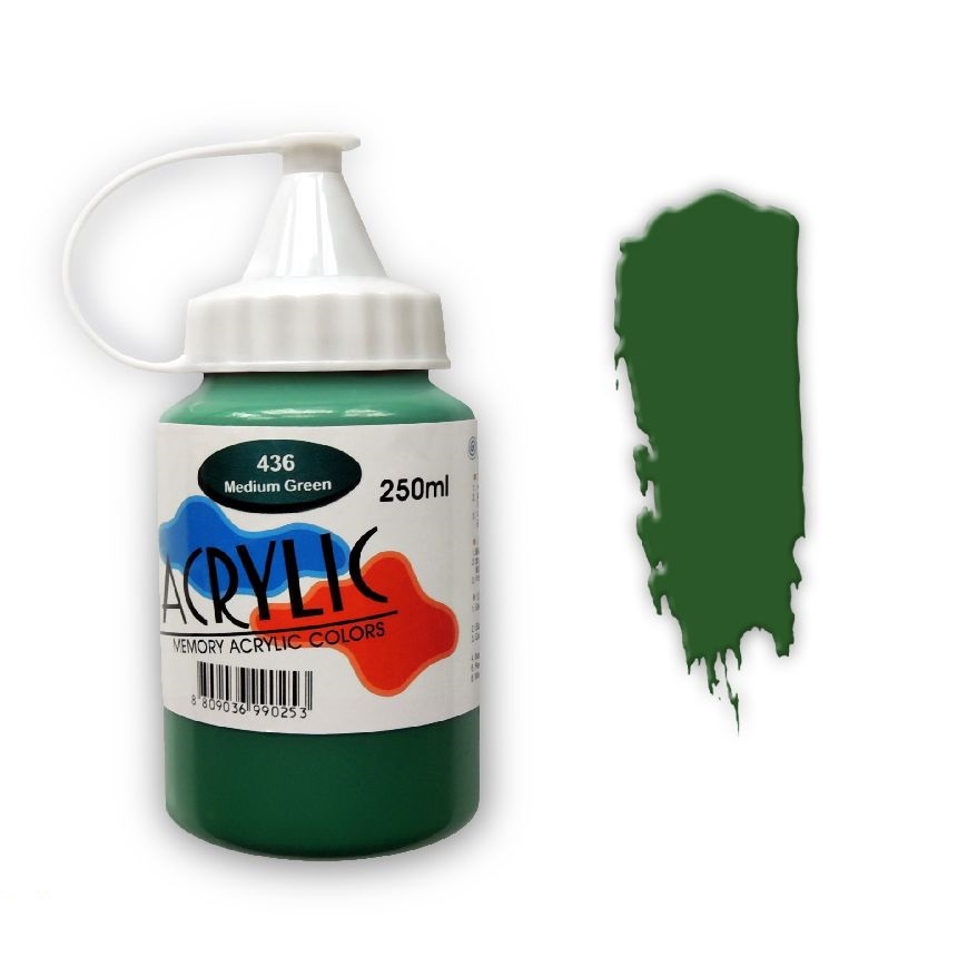 Краска акриловая Memory professional 250 мл Зеленый средний