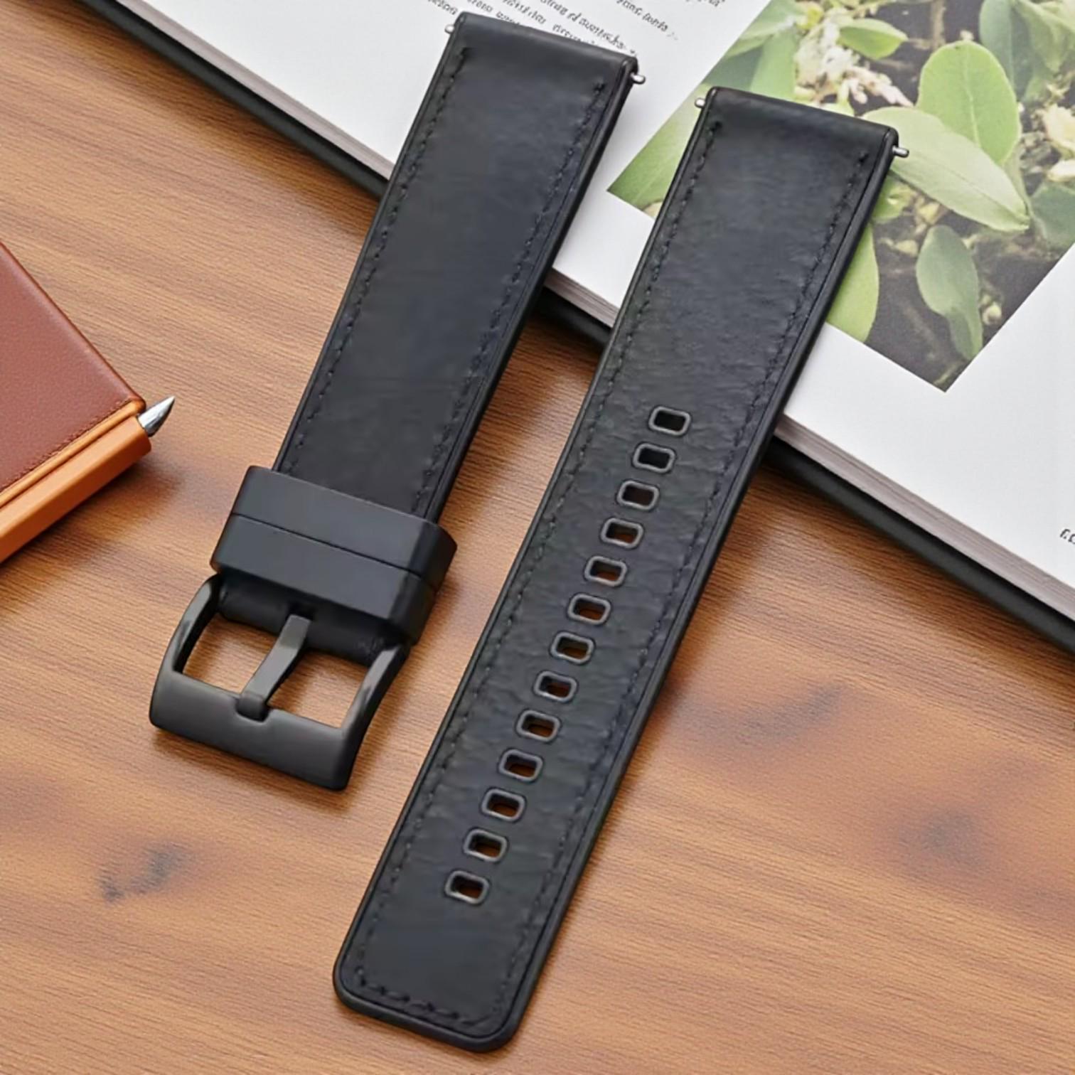 Ремешок Primolux Leather Silicone для часов Xiaomi Redmi Watch 5 Active/5 Lite Black (2768681382) - фото 2 Ремешок Primolux Leather Silicone для часов Xiaomi Redmi Watch 5 Active/5 Lite Black (2768681382) - фото 2