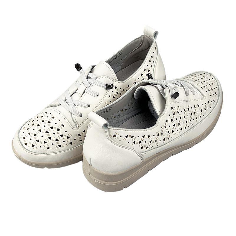 Мокасини жіночі перфорована шкіра 10144 p. 40 25,5 см Білий - фото 3 Мокасини жіночі перфорована шкіра 10144 p. 40 25,5 см Білий - фото 3