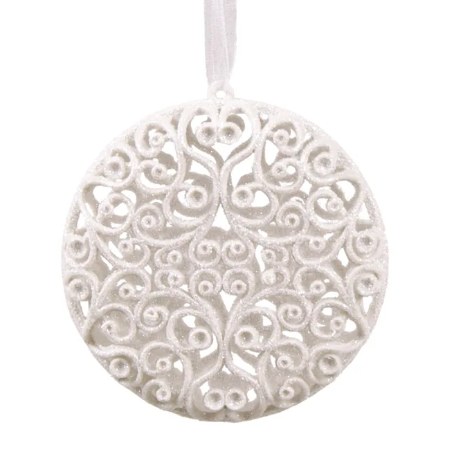 Подвеска новогодняя Flora Ажур Белый (11325)