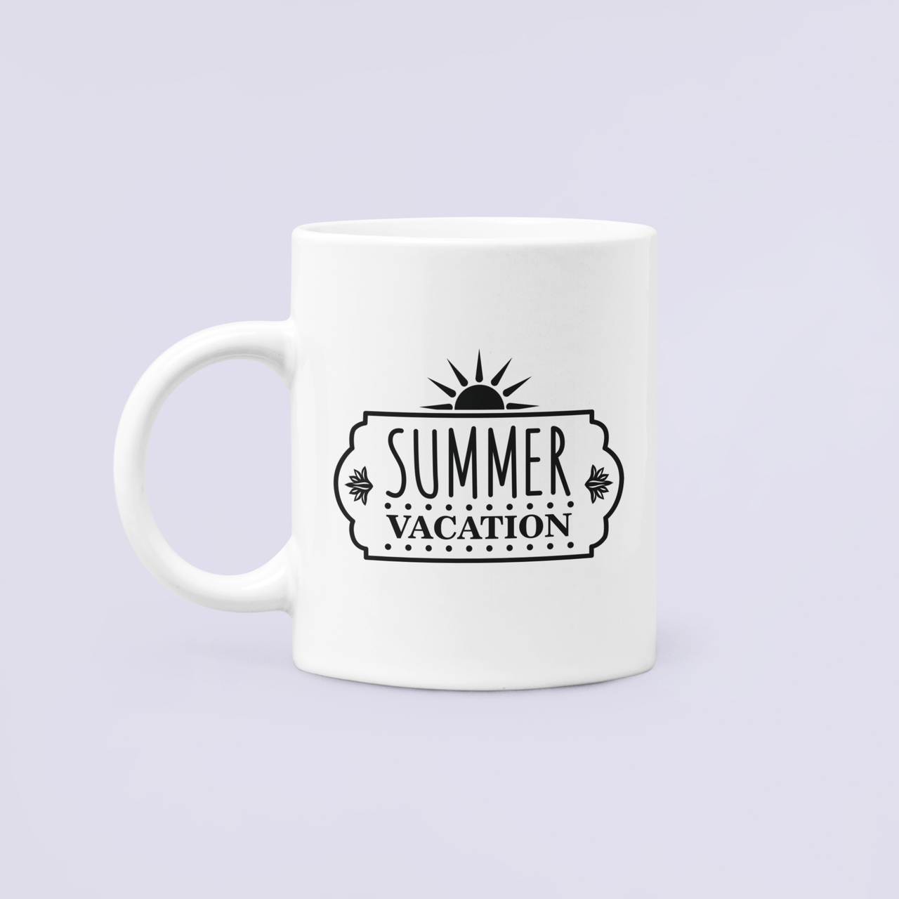 Чашка керамическая с принтом "Summer Vacation" 330 мл Белый
