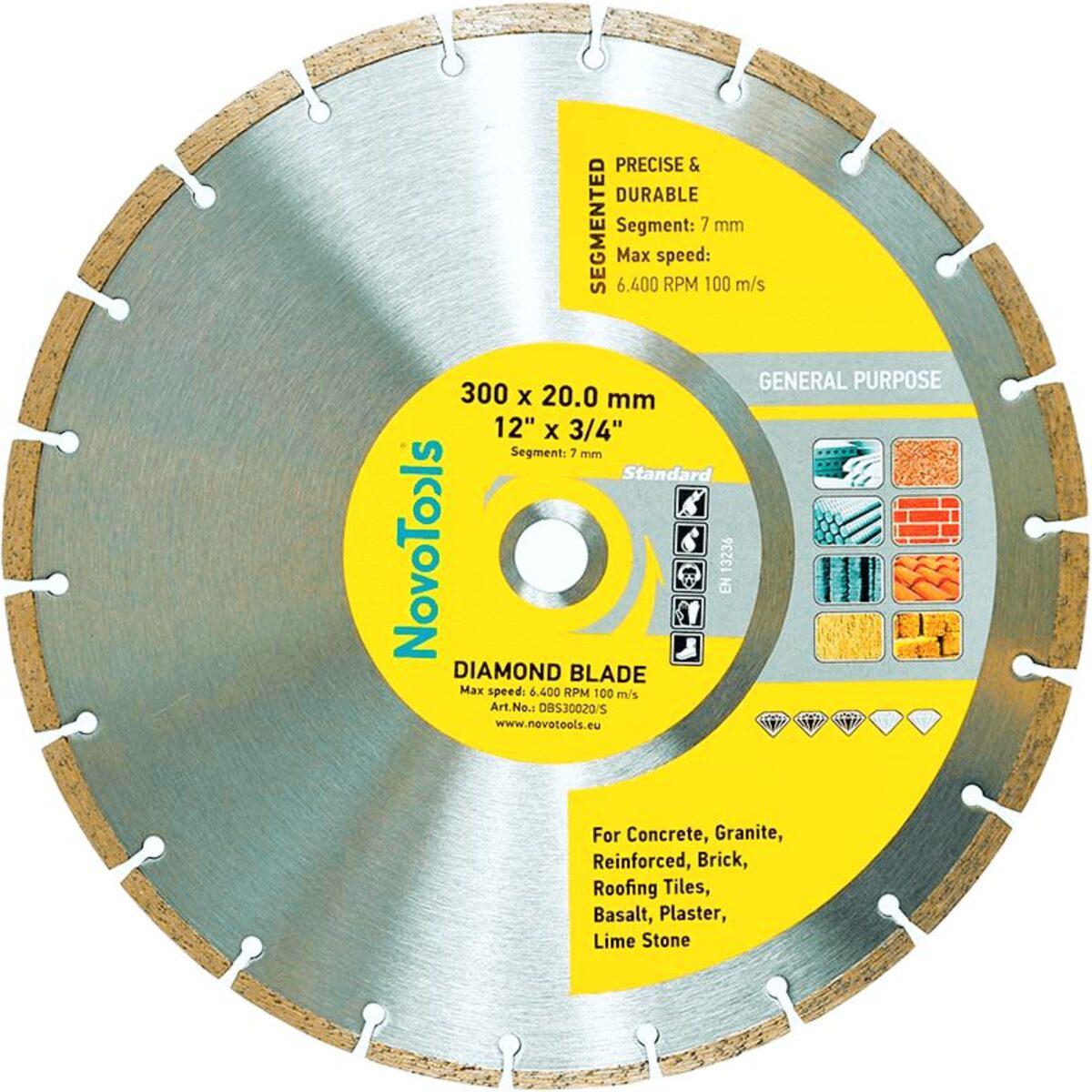 Диск алмазний сегментний NovoTools Standard 300 мм 7х20 мм (435119)