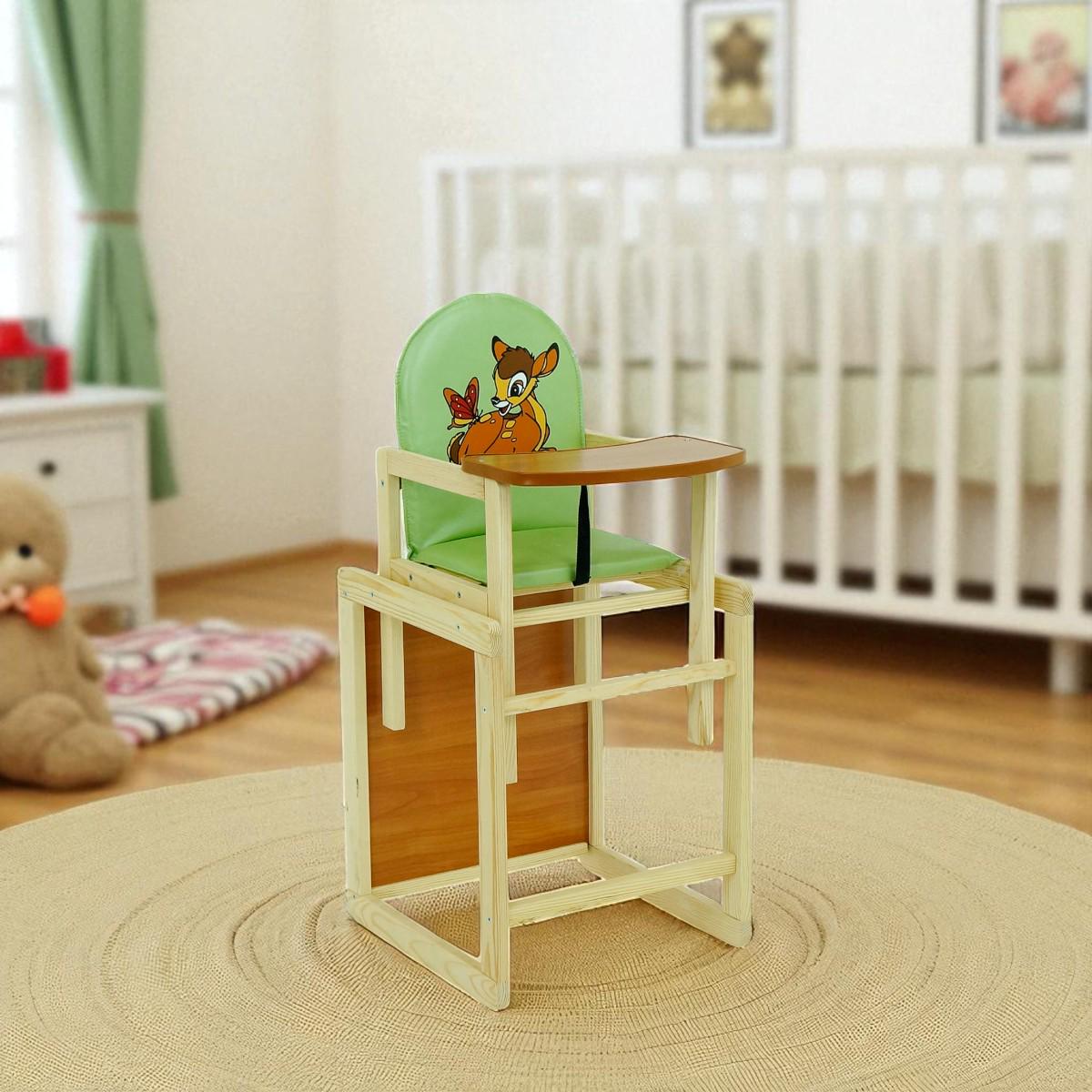 Стульчик для кормления Мася Оленeнок Бемби Салатовый (№2065) - фото 3