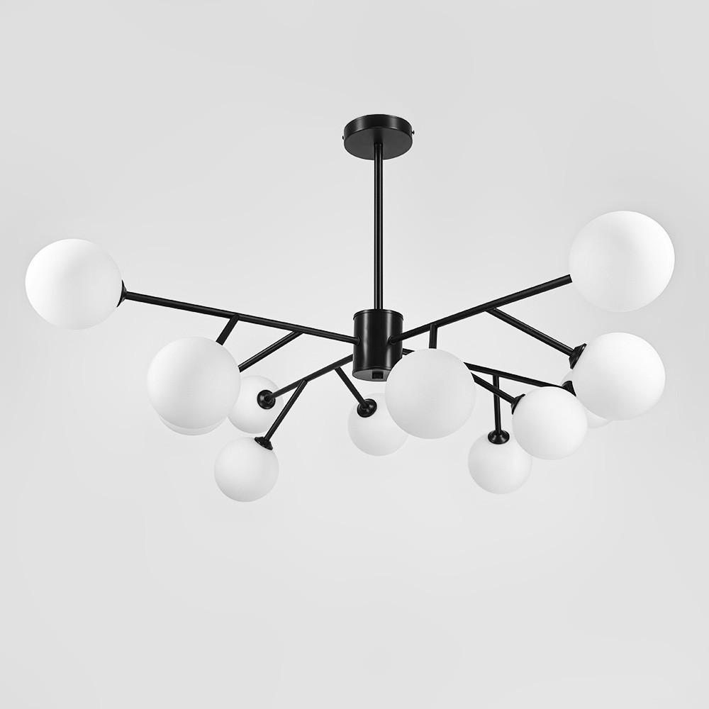 Люстра стельова Grand Bunch на 12 плафонів Ø 110 см Чорний (AOC 20/12 BK) - фото 6 Люстра стельова Grand Bunch на 12 плафонів Ø 110 см Чорний (AOC 20/12 BK) - фото 6