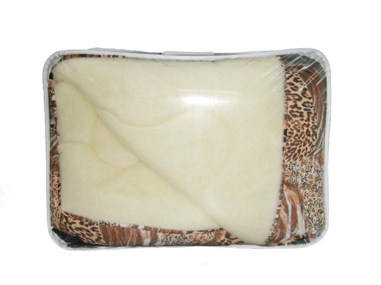 Одеяло полуторное из овечьей шерсти Лери Макс Тигровый