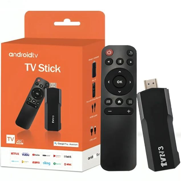 Смарт-приставка с пультом Smart TV Stick 4K Android Global (2104618478)