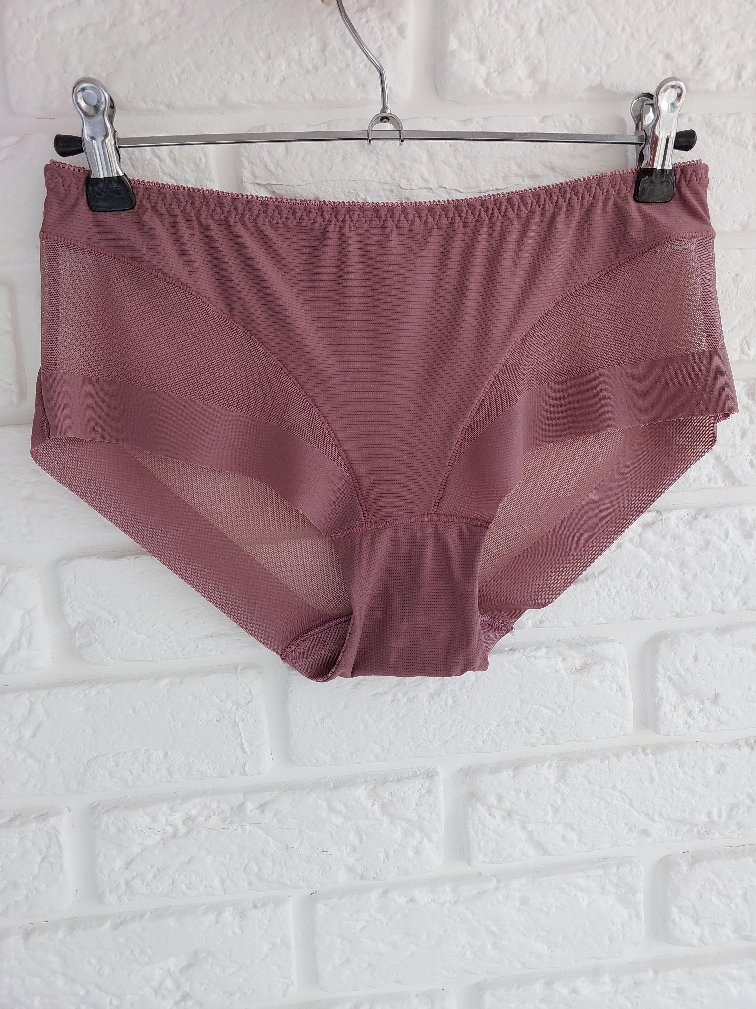 Трусики Lulola с перфорацией и бесшовными краями L Сливовой (7010-7)