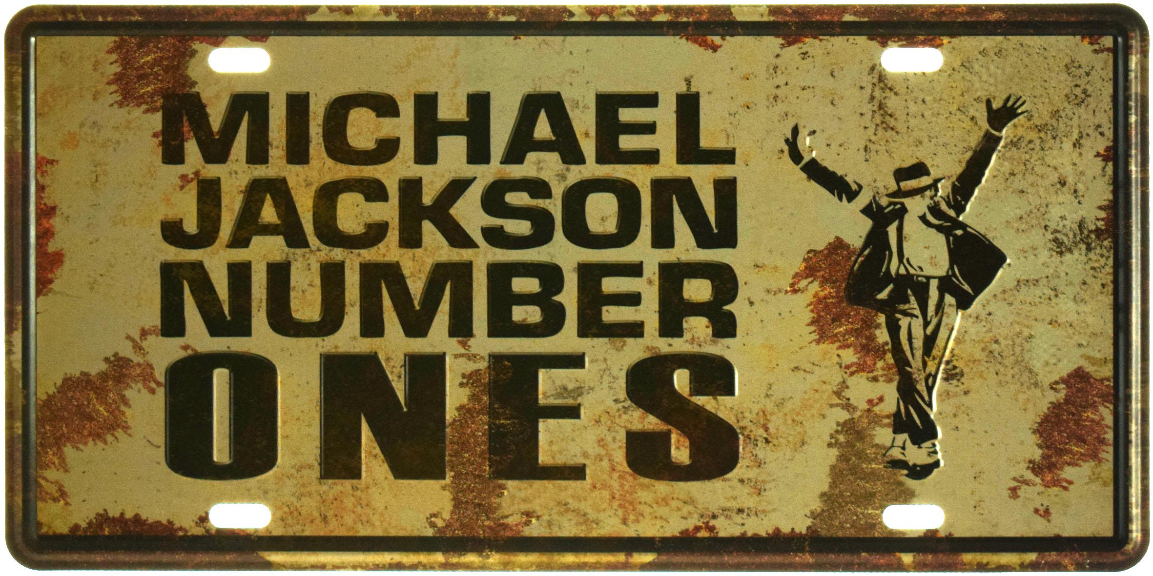 Табличка металева Майкл Джексон/Michael Jackson Number Ones 15x30 см