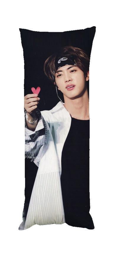 Подушка дакімакура K-pop Кім Сок Джин БТС декоративна ростова для обіймання двостороння 30x60 см (1833997760)