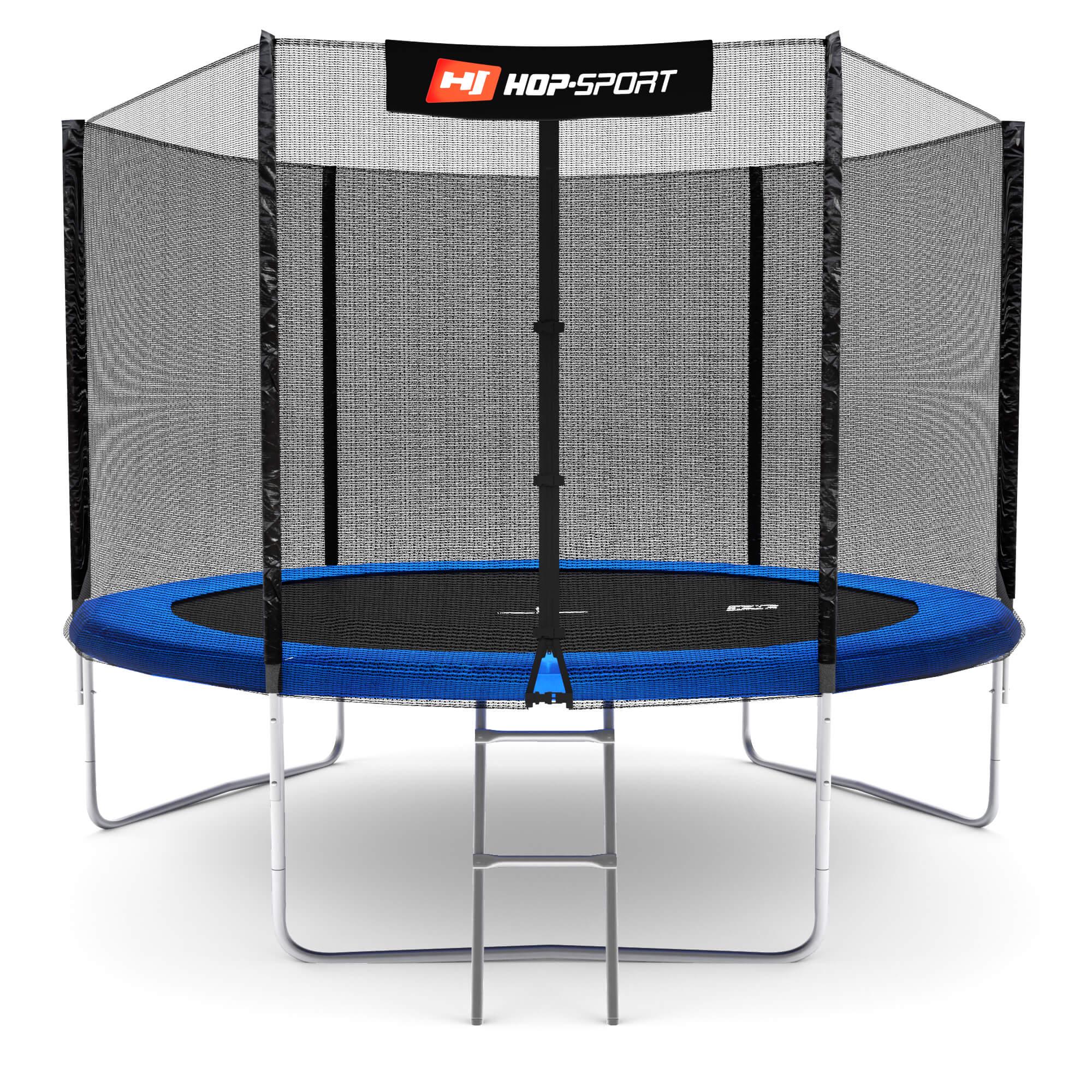 Батут Hop-Sport 10ft (305 см) з зовнішньою сіткою Синій - фото 12