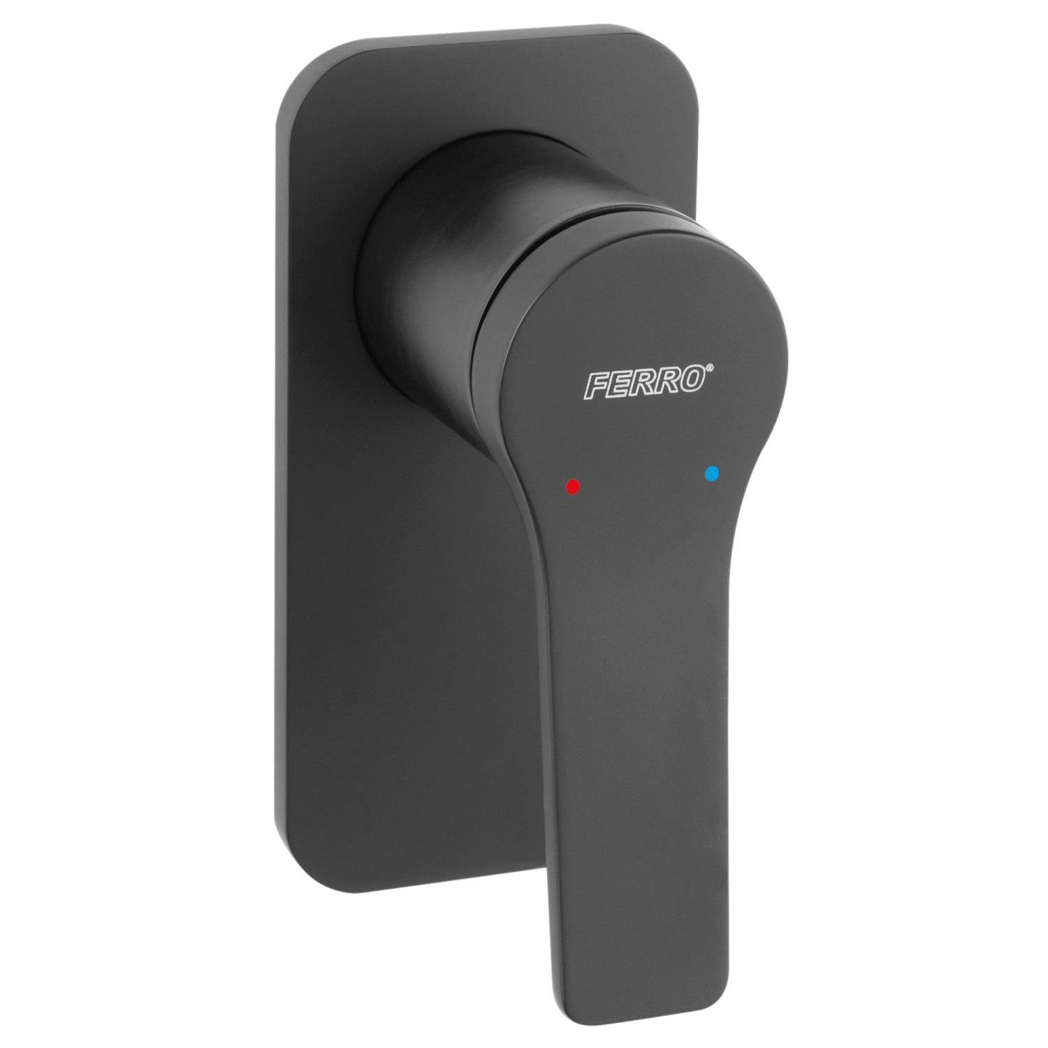 Змішувач для душа прихованого монтажу Ferro Stratos BSC7PABL Чорний (174811)