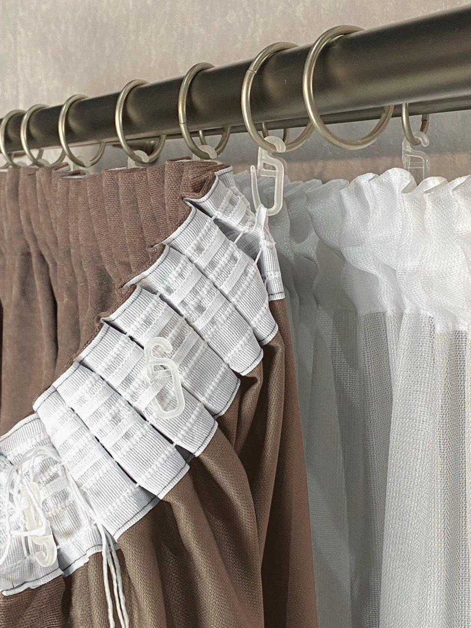 Комплект штор Diamond микровелюр 150х280 см 2 шт. Бежевый - фото 2 Комплект штор Diamond микровелюр 150х280 см 2 шт. Бежевый - фото 2