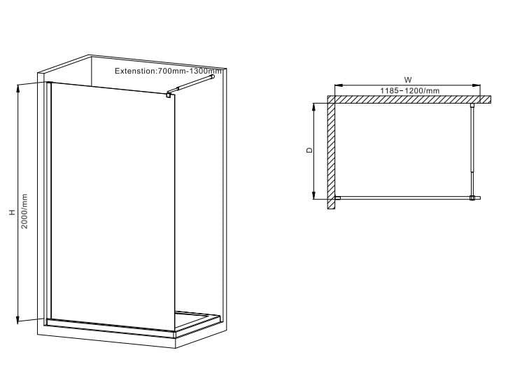 Душевая перегородка MIXXUS Premium FLAT SP01-120x200-TR Walk-In прозрачное стекло 8 мм Chrome (MI6852) - фото 7 Душевая перегородка MIXXUS Premium FLAT SP01-120x200-TR Walk-In прозрачное стекло 8 мм Chrome (MI6852) - фото 7