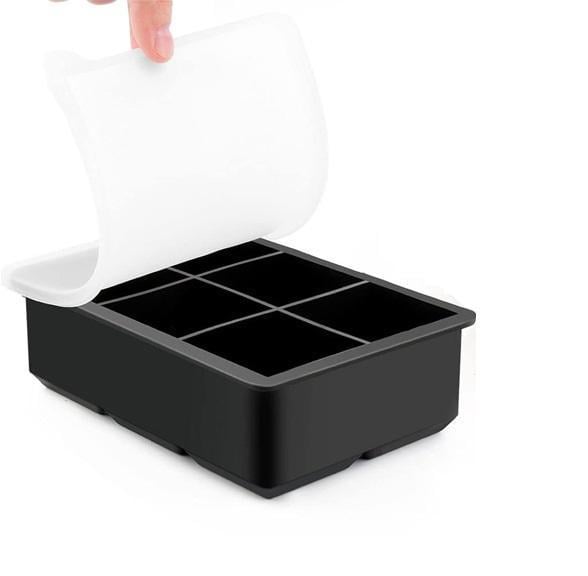 Форма для льоду силіконова 6 комірки з кришкою Чорний (К1351)