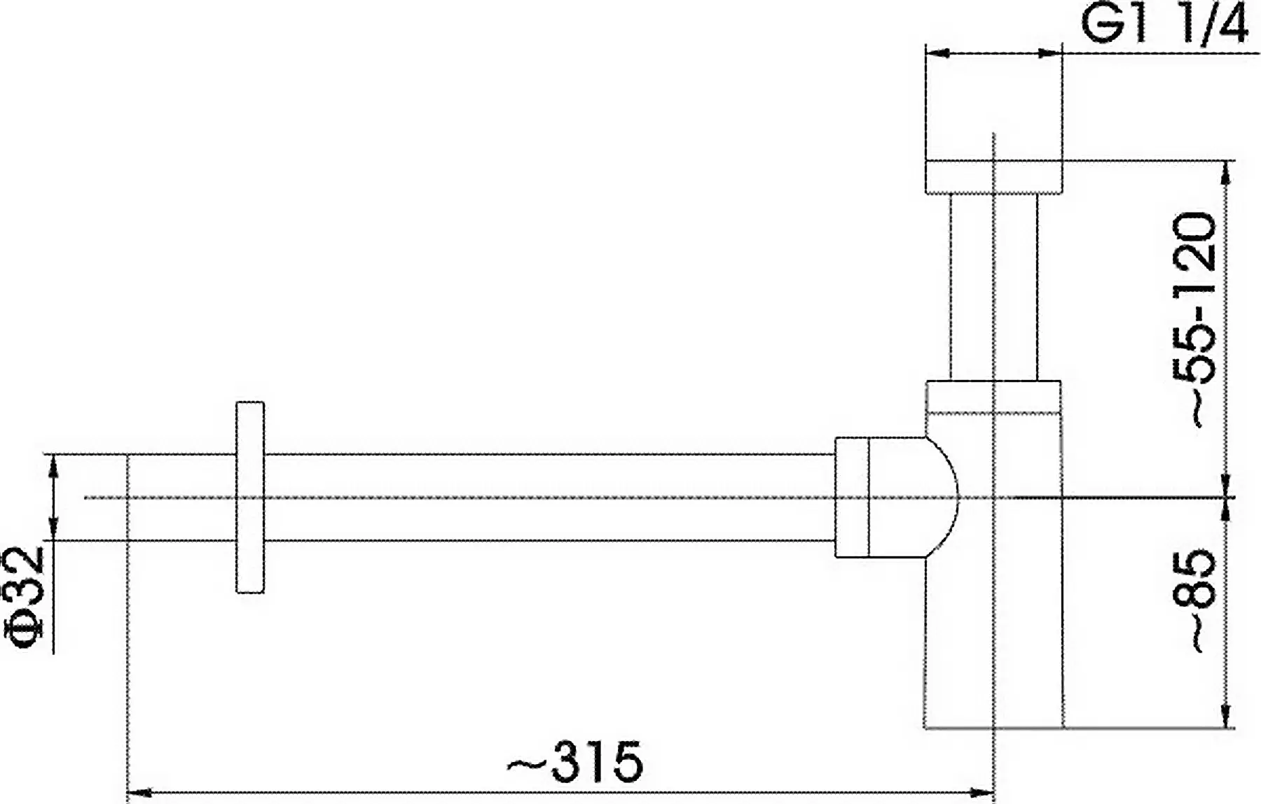 Сифон для раковини KFA ARMATURA Чорний матовий (600-003-81) - фото 2