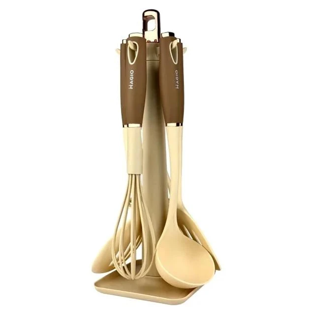 Набор кухонный Magio MG-1124 с подставкой 6 пр. Бежевый (2355994803)